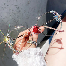 Load image into Gallery viewer, Shiny Diamonds Square Glasses Women   Rhinestone Alloy Frame Clear Lens Eyewear Female Trends Punk Eyeglasses Shades Oculos