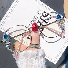 Load image into Gallery viewer, Shiny Diamonds Square Glasses Women   Rhinestone Alloy Frame Clear Lens Eyewear Female Trends Punk Eyeglasses Shades Oculos