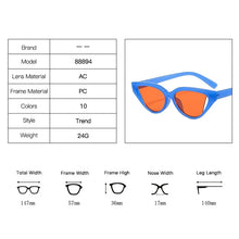 Carica l&#39;immagine nel visualizzatore di Gallery, Small Cat Eye Sunglasses For Women 2022 Retro Sexy Brand Designer Classic Cat Eye Sun Glasses Female Oculos De Sol