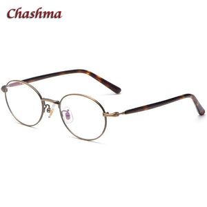 Small Circle Titanium Light Eyeglasses Men Glasses Oval Myopic Glasses Frame Optical Eyewear for High Prescription Lenses