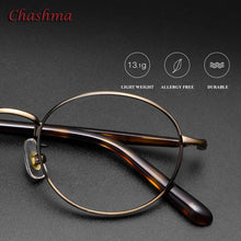 Load image into Gallery viewer, Small Circle Titanium Light Eyeglasses Men Glasses Oval Myopic Glasses Frame Optical Eyewear for High Prescription Lenses