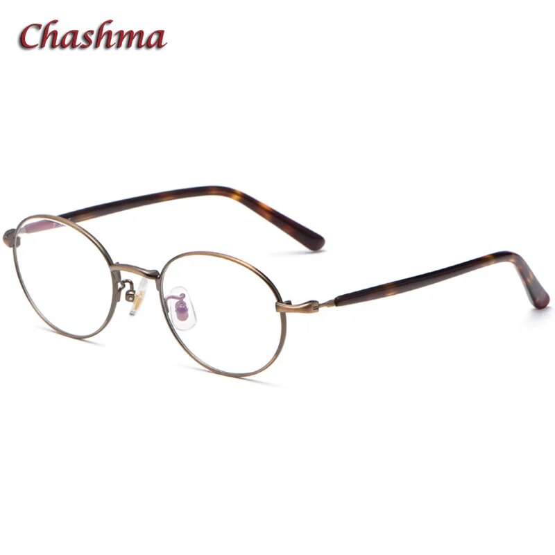 Small Circle Titanium Light Eyeglasses Men Glasses Oval Myopic Glasses Frame Optical Eyewear for High Prescription Lenses