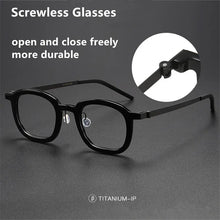 Load image into Gallery viewer, Small Face Square Titanium Glasses for Men Stylish Prescription Eyewear Men's Optical Lens Light Acetate Reading Spectacles 1050