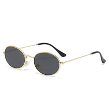 Load image into Gallery viewer, Small Metal Frame Oval Women's Sunglasses Vintage Trendy Designer 90s Classic Round Ladies Shades Sunglasses Brand Eyewear Men