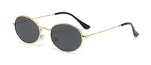 Load image into Gallery viewer, Small Metal Frame Oval Women's Sunglasses Vintage Trendy Designer 90s Classic Round Ladies Shades Sunglasses Brand Eyewear Men