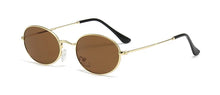Load image into Gallery viewer, Small Metal Frame Oval Women's Sunglasses Vintage Trendy Designer 90s Classic Round Ladies Shades Sunglasses Brand Eyewear Men