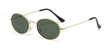 Load image into Gallery viewer, Small Metal Frame Oval Women's Sunglasses Vintage Trendy Designer 90s Classic Round Ladies Shades Sunglasses Brand Eyewear Men