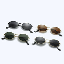 Load image into Gallery viewer, Small Metal Frame Oval Women's Sunglasses Vintage Trendy Designer 90s Classic Round Ladies Shades Sunglasses Brand Eyewear Men