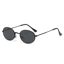 Load image into Gallery viewer, Small Metal Frame Oval Women's Sunglasses Vintage Trendy Designer 90s Classic Round Ladies Shades Sunglasses Brand Eyewear Men