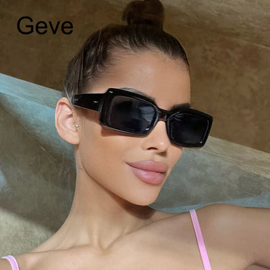 Small Purple Square Women's Sunglasses Vintage Style Brand Designer Rectangular Sunglasses Ladies 2023 Trend Eyeglasses
