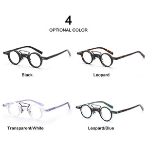 Small Size Round Acetate Optical Eyeglasses Men Myopia Prescription Glasses Women Japan Handmade Designer Glasses Frame Eyewear