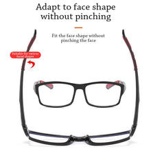 Carica l&#39;immagine nel visualizzatore di Gallery, Small Square Frame Ultralight Reading Glasses Anti-Blue Light Sports Presbyopia Eyeglasses Men Women Optical Eyewear +100~+400