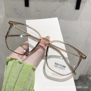 Small red book glasses TR90 large frame frame