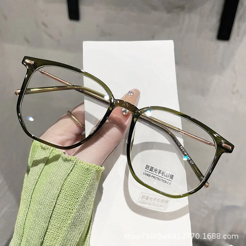 Small red book glasses TR90 large frame frame