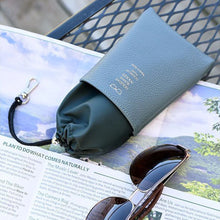 Load image into Gallery viewer, Soft PU Leather Drawstring Glasses Bags Men And Women Sunglasses Protector Pouch Reading Glasses Organizer Eyewear Storage Bag