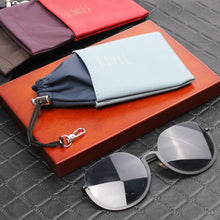 Load image into Gallery viewer, Soft PU Leather Drawstring Glasses Bags Men And Women Sunglasses Protector Pouch Reading Glasses Organizer Eyewear Storage Bag