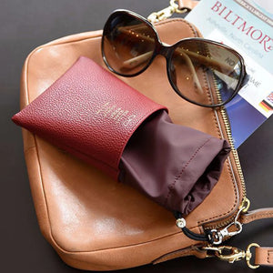 Soft PU Leather Drawstring Glasses Bags Men And Women Sunglasses Protector Pouch Reading Glasses Organizer Eyewear Storage Bag