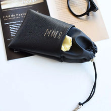 Load image into Gallery viewer, Soft PU Leather Drawstring Glasses Bags Men And Women Sunglasses Protector Pouch Reading Glasses Organizer Eyewear Storage Bag