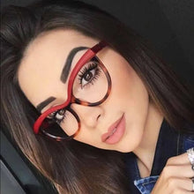 Load image into Gallery viewer, Spectacle frame Black Cat Eye Glasses Frame Women brand Clear Lens Eyewear frames Ladies Myopia Nerd Red eyeglasses frame
