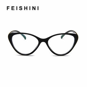 Spectacle frame Black Cat Eye Glasses Frame Women brand Clear Lens Eyewear frames Ladies Myopia Nerd Red eyeglasses frame