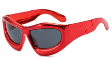Carica l&#39;immagine nel visualizzatore di Gallery, Sports Punk Mirror Sunglasses Women Men Trendy Oversized Y2K Wrap Around Ladies Sun Glasses Shades Eyewear Goggle UV400