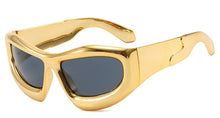 Carica l&#39;immagine nel visualizzatore di Gallery, Sports Punk Mirror Sunglasses Women Men Trendy Oversized Y2K Wrap Around Ladies Sun Glasses Shades Eyewear Goggle UV400
