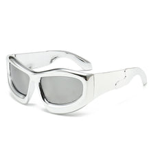 Carica l&#39;immagine nel visualizzatore di Gallery, Sports Punk Mirror Sunglasses Women Men Trendy Oversized Y2K Wrap Around Ladies Sun Glasses Shades Eyewear Goggle UV400