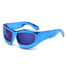 Carica l&#39;immagine nel visualizzatore di Gallery, Sports Punk Mirror Sunglasses Women Men Trendy Oversized Y2K Wrap Around Ladies Sun Glasses Shades Eyewear Goggle UV400