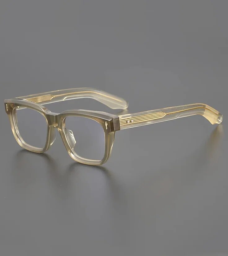 Square Frame Handmade Acetate Eyeglasses Vintage Men Optical Eyewear Top Quality Prescription Retro Glasses Women Spectacle