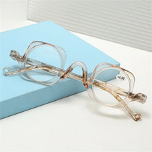 Carica l&#39;immagine nel visualizzatore di Gallery, Square Frame Reading Glasses Retro Ultralight High-definition Far Sight Eyewear Presbyopia Glasses Women Men