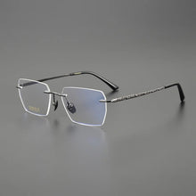 Load image into Gallery viewer, Square Frameless Ultra-light Pure Titanium Glasses Frame Men Women Myopia Reading Eyewear Optical Prescription Rimless Eyeglass