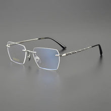 Load image into Gallery viewer, Square Frameless Ultra-light Pure Titanium Glasses Frame Men Women Myopia Reading Eyewear Optical Prescription Rimless Eyeglass