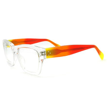 Load image into Gallery viewer, Square Men Eyeglasses Frames Optical Women Oversize Glasses Frames Vintage Retro Rainbow Blue Prescription Eyewear Transparent