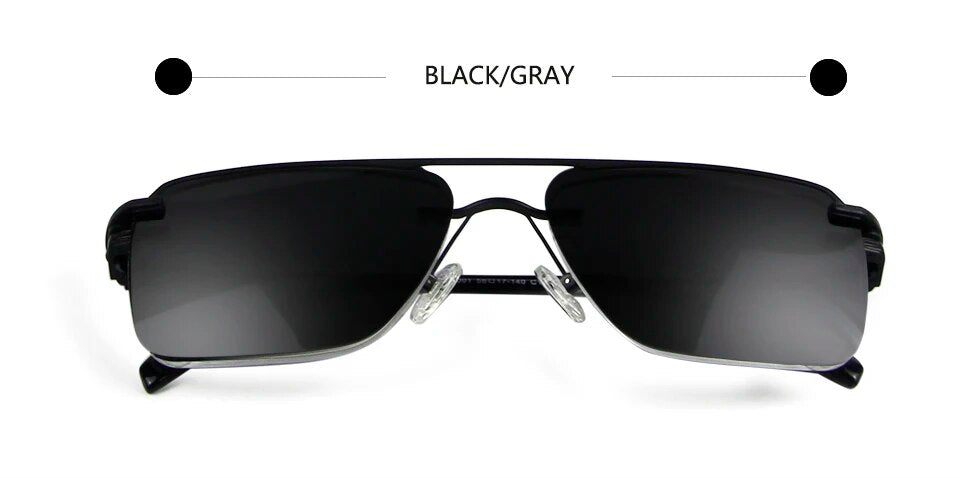 Square Rimless Eyeglasses Frames For Men Prescription Glasses Frame Magnet Clip On Sunglasses Polarized Myopia Optical Eyewear