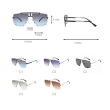 Carica l&#39;immagine nel visualizzatore di Gallery, Square Rimless Sunglasses Men 2020 Summer New Sun Glasses Classic Luxury Brand Shades for Women UV400 Eyewear