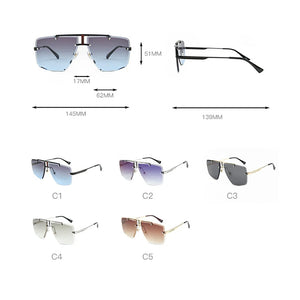Square Rimless Sunglasses Men 2020 Summer New Sun Glasses Classic Luxury Brand Shades for Women UV400 Eyewear