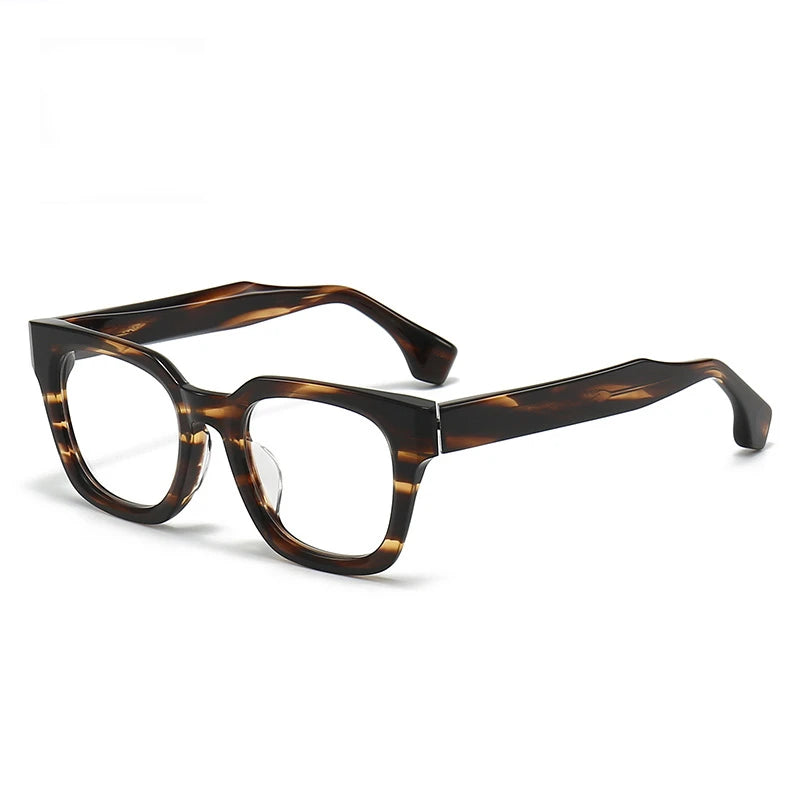 Square Thick Acetate Eyeglasses Frames Men  Optical Prescription Glasses Women Black Outdoor High Street Eyewear