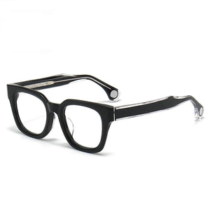 Square Thick Acetate Eyeglasses Frames Men  Optical Prescription Glasses Women Black Outdoor High Street Eyewear