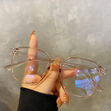 Carica l&#39;immagine nel visualizzatore di Gallery, Square polygon Frame Plain glasses blue membrane Glasses all can match Men Women  glasses lenses Blocking Glasses Eyewear