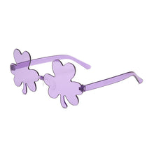 Load image into Gallery viewer, St. Patrick&#39;s Day Shamrock Sunglasses Rimless Green Four Leaf Clover Glasses St. Patrick&#39;s Day Accessories