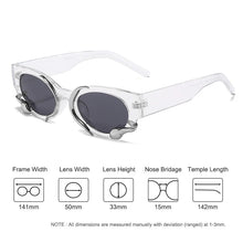 Carica l&#39;immagine nel visualizzatore di Gallery, Steampunk Rectangle Sunglasses for Women New Small Frames Punk Snake Sun Glasses Luxury Brand Men Eyewear UV400 Shades Glasses