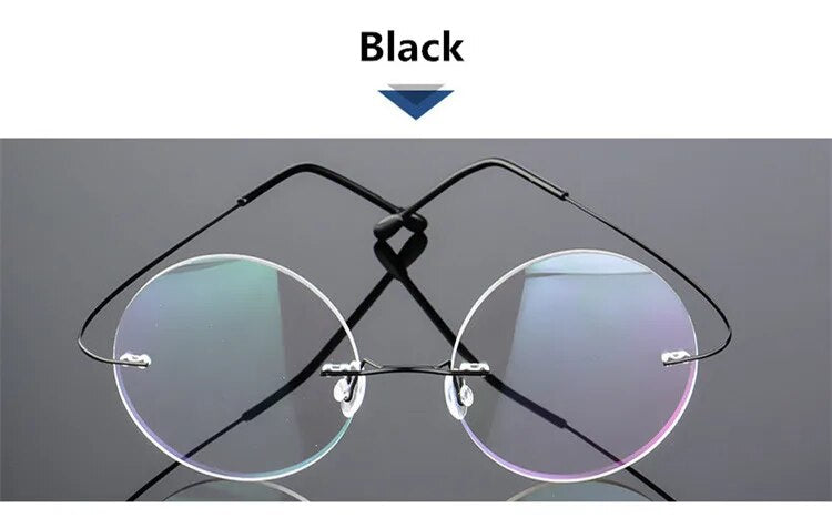 Steve Jobs Star Style Titanium Eyeglasses Frames Rimless Flexible Optical Frame Prescription Spectacle Frameless Glasses