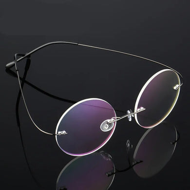 Steve Jobs Star Style Titanium Eyeglasses Frames Rimless Flexible Optical Frame Prescription Spectacle Frameless Glasses