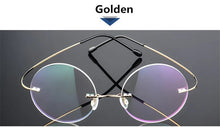 Load image into Gallery viewer, Steve Jobs Star Style Titanium Eyeglasses Frames Rimless Flexible Optical Frame Prescription Spectacle Frameless Glasses