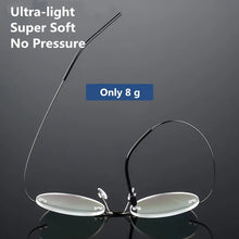 Load image into Gallery viewer, Steve Jobs Star Style Titanium Eyeglasses Frames Rimless Flexible Optical Frame Prescription Spectacle Frameless Glasses