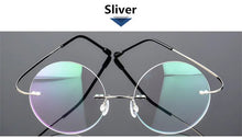 Load image into Gallery viewer, Steve Jobs Star Style Titanium Eyeglasses Frames Rimless Flexible Optical Frame Prescription Spectacle Frameless Glasses