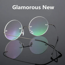 Load image into Gallery viewer, Steve Jobs Star Style Titanium Eyeglasses Frames Rimless Flexible Optical Frame Prescription Spectacle Frameless Glasses