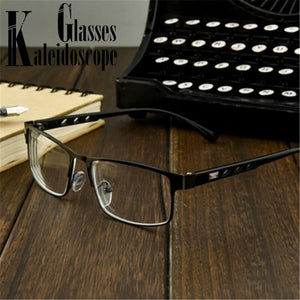Students-1.0 -1.5 -2 -2.5 -3 -3.5 to -6.0 Square Finished Myopia Glasses Women Men Metal Frame Short Sight Eyewear for Unisex