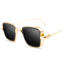 Load image into Gallery viewer, Stylish Retro Brand Shades Men Women Sun Glasses UV400 Square Vintage Metal Steampunk Sunglasses