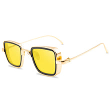 Load image into Gallery viewer, Stylish Retro Brand Shades Men Women Sun Glasses UV400 Square Vintage Metal Steampunk Sunglasses